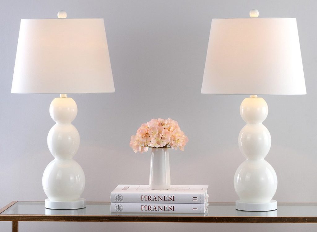 White table lamps - on sale