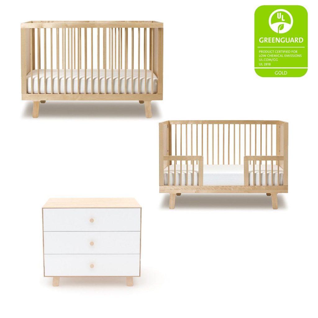 Oeuf Sparrow Crib and Dressers Nursery Collection in Birch Finish